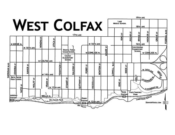 West Colfax Tea Towel