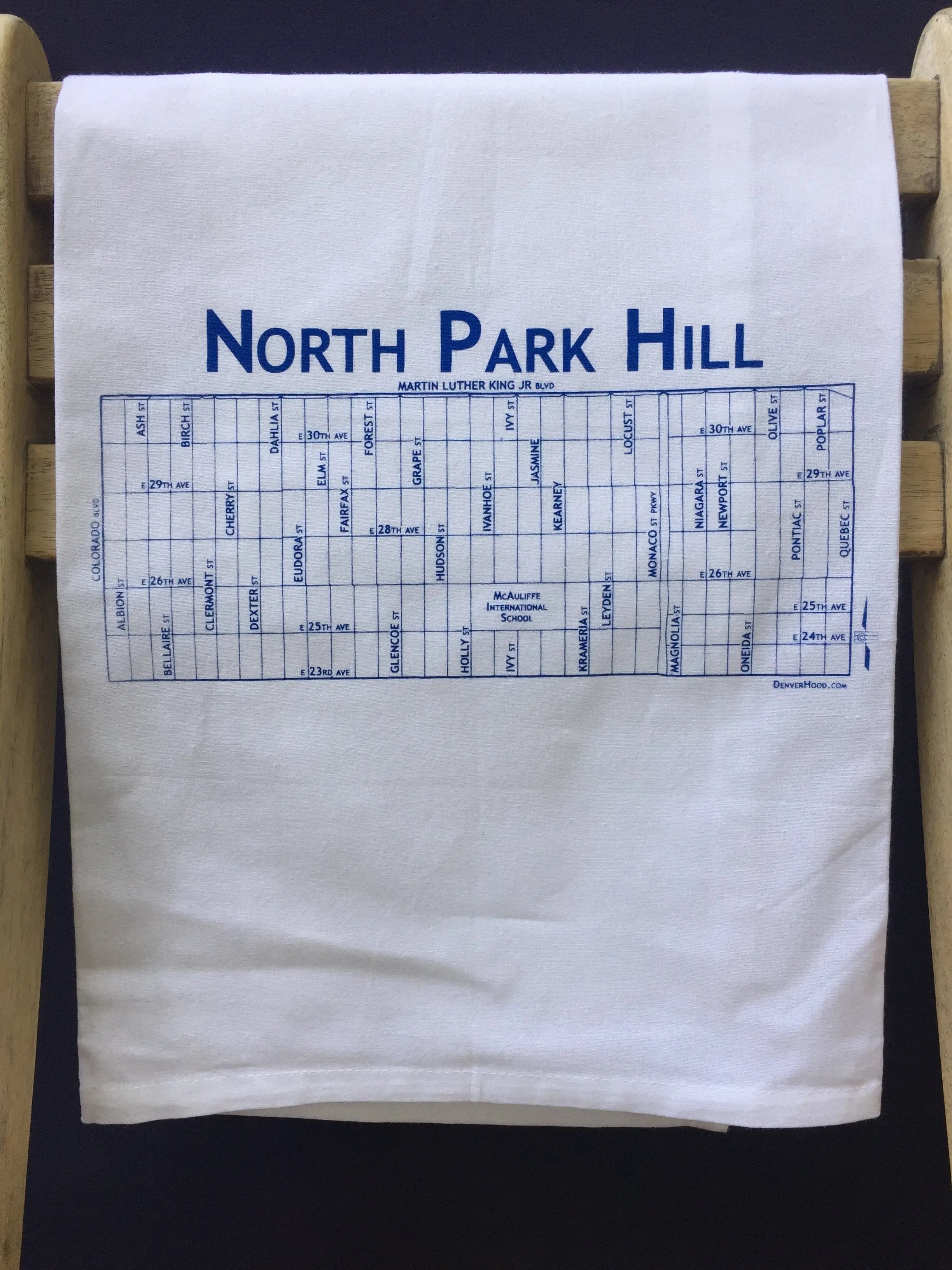 North Park Hill Tea Towel DenverHood.com