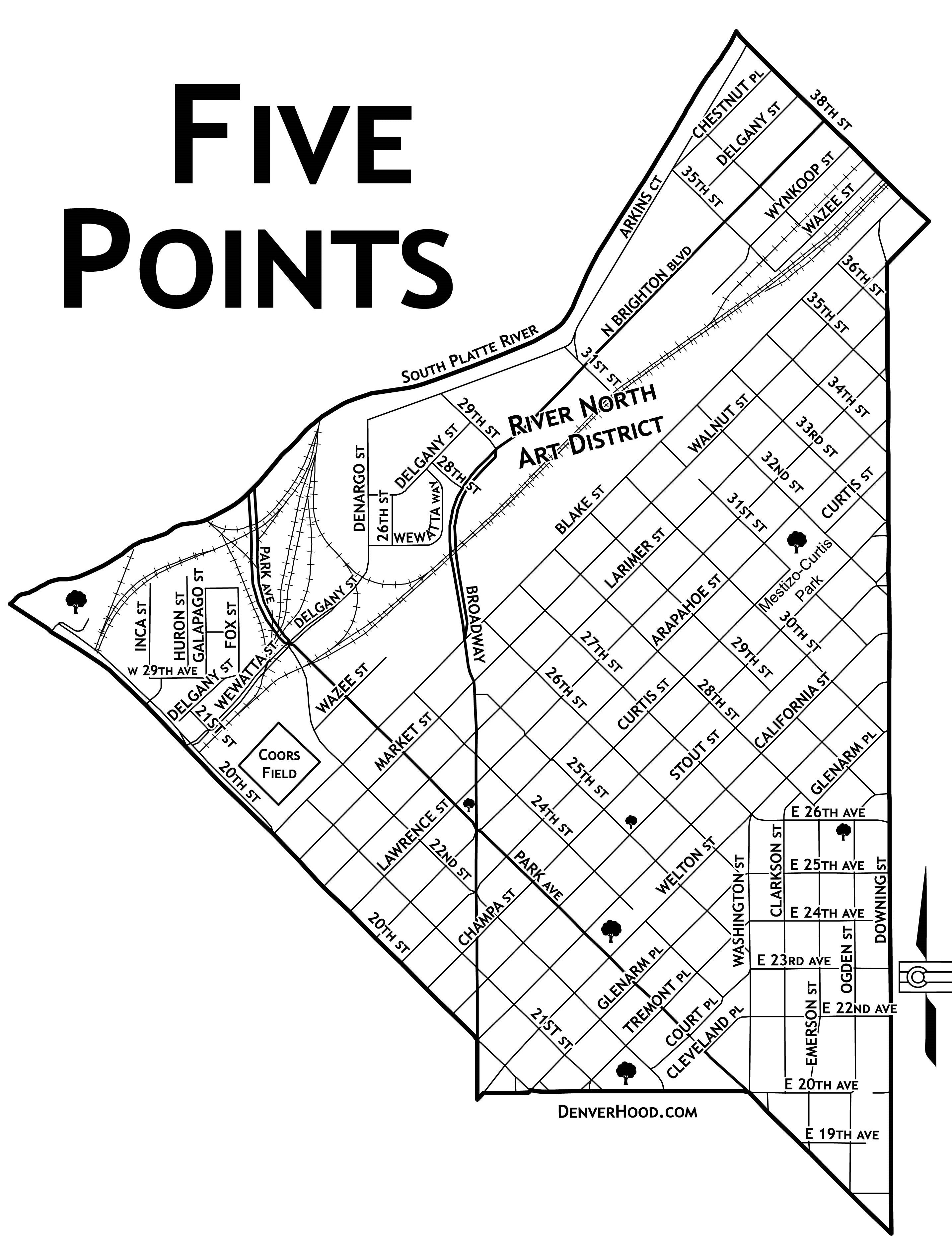 Five Points Tea Towel
